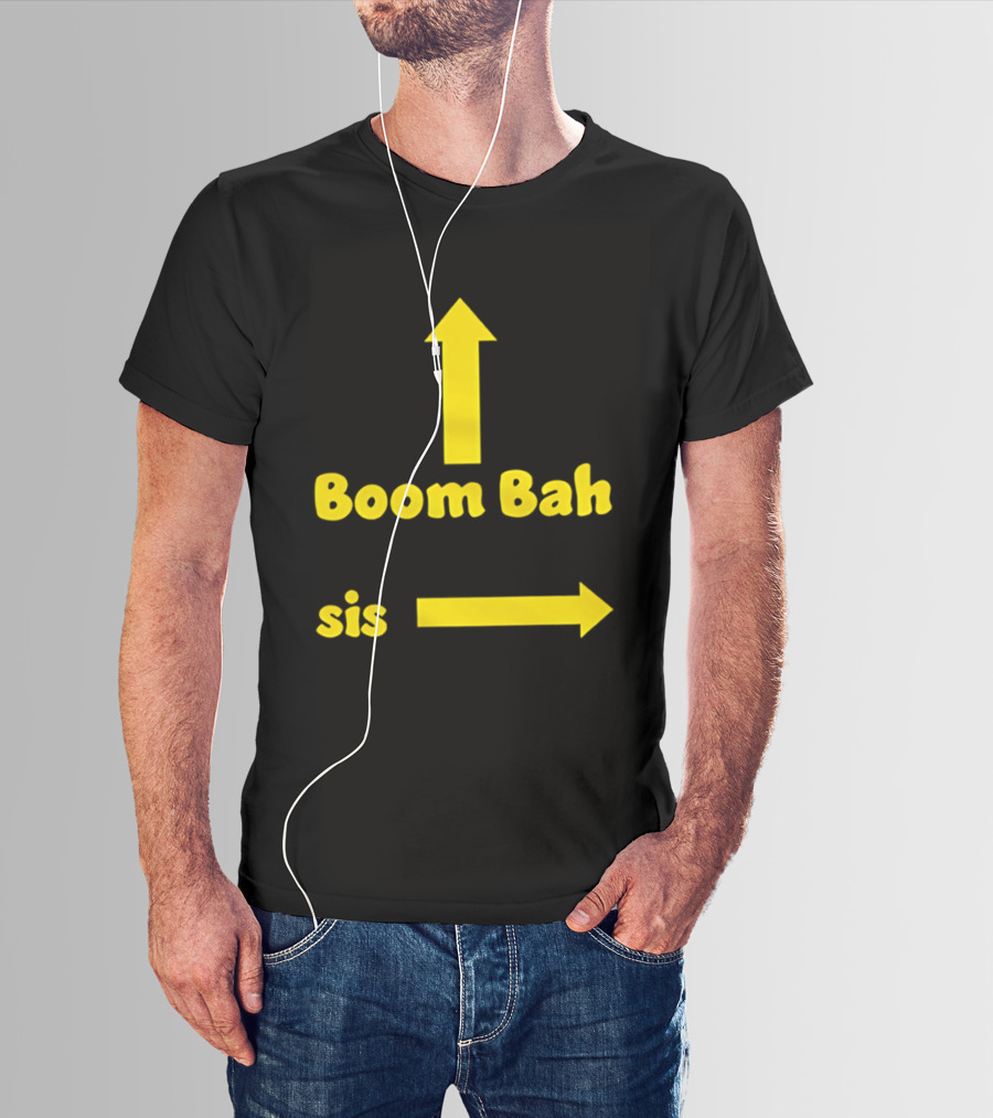 Boom Bah Sis Yellow Arrows Up And Side T-Shirt