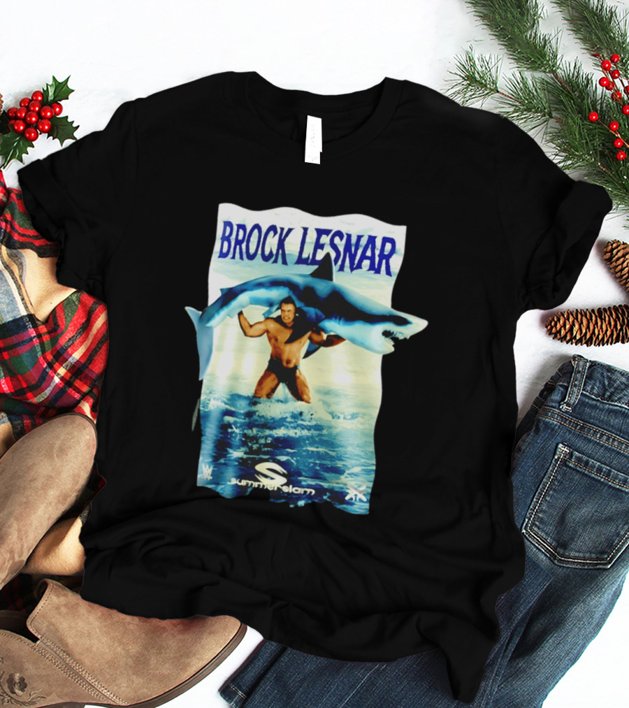 Brock Lesnar SummerSlam 2003 Shark WWE Wrestling Event T-Shirt