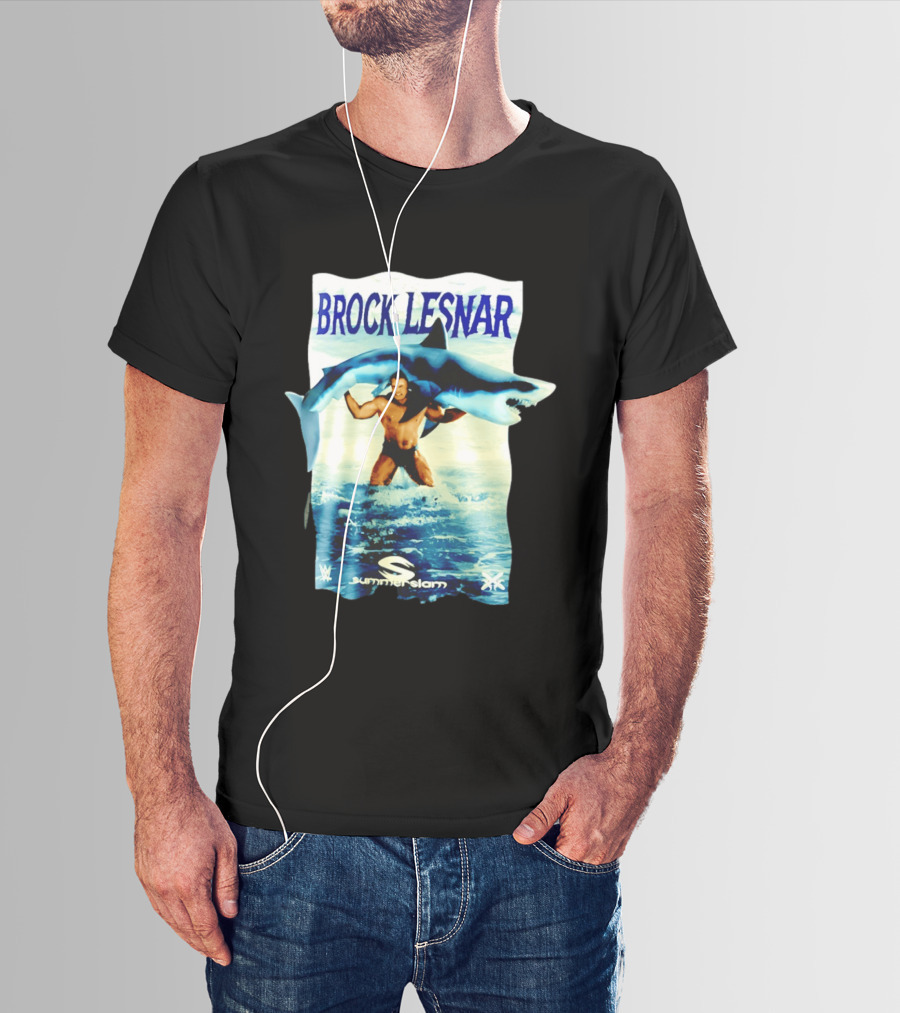Brock Lesnar SummerSlam 2003 Shark WWE Wrestling Event T-Shirt