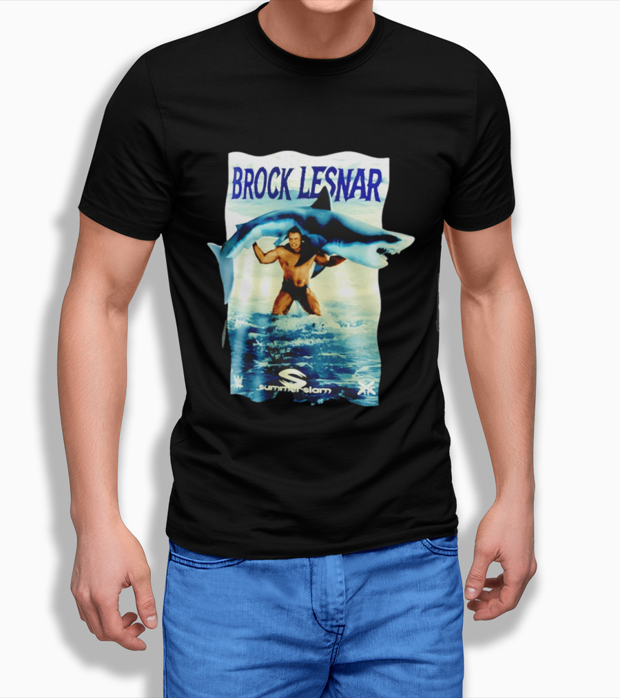 Brock Lesnar SummerSlam 2003 Shark WWE Wrestling Event T-Shirt