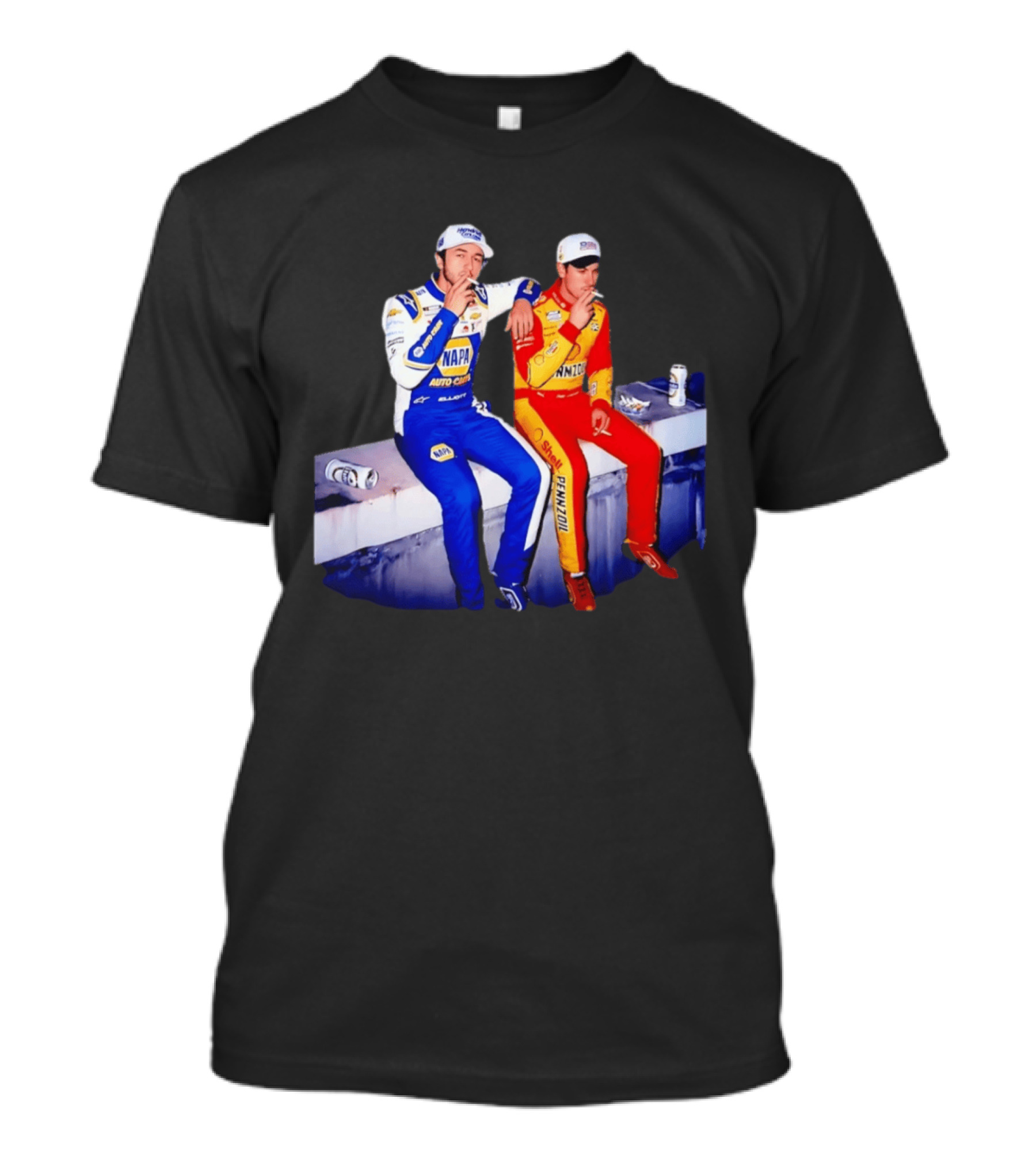 Chase Elliott Joey Logano Smoking NAPA Shell Pennzoil Hendrick Carscom T-Shirt