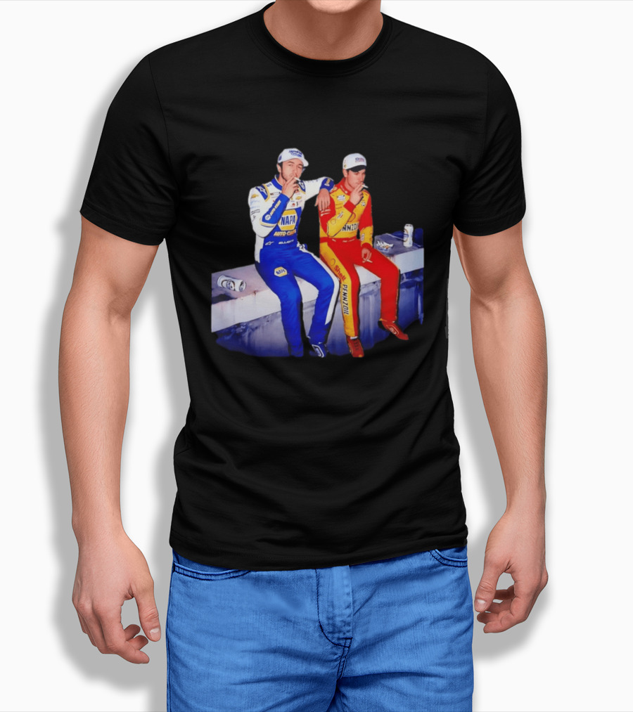 Chase Elliott Joey Logano Smoking NAPA Shell Pennzoil Hendrick Carscom T-Shirt
