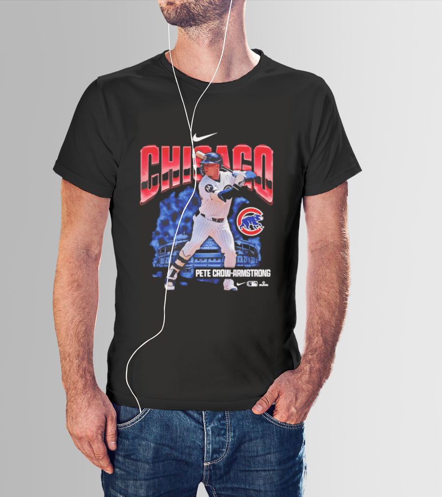 Chicago Cubs Pete Crow Armstrong Nike Wrigley Field Player Action T-Shirt