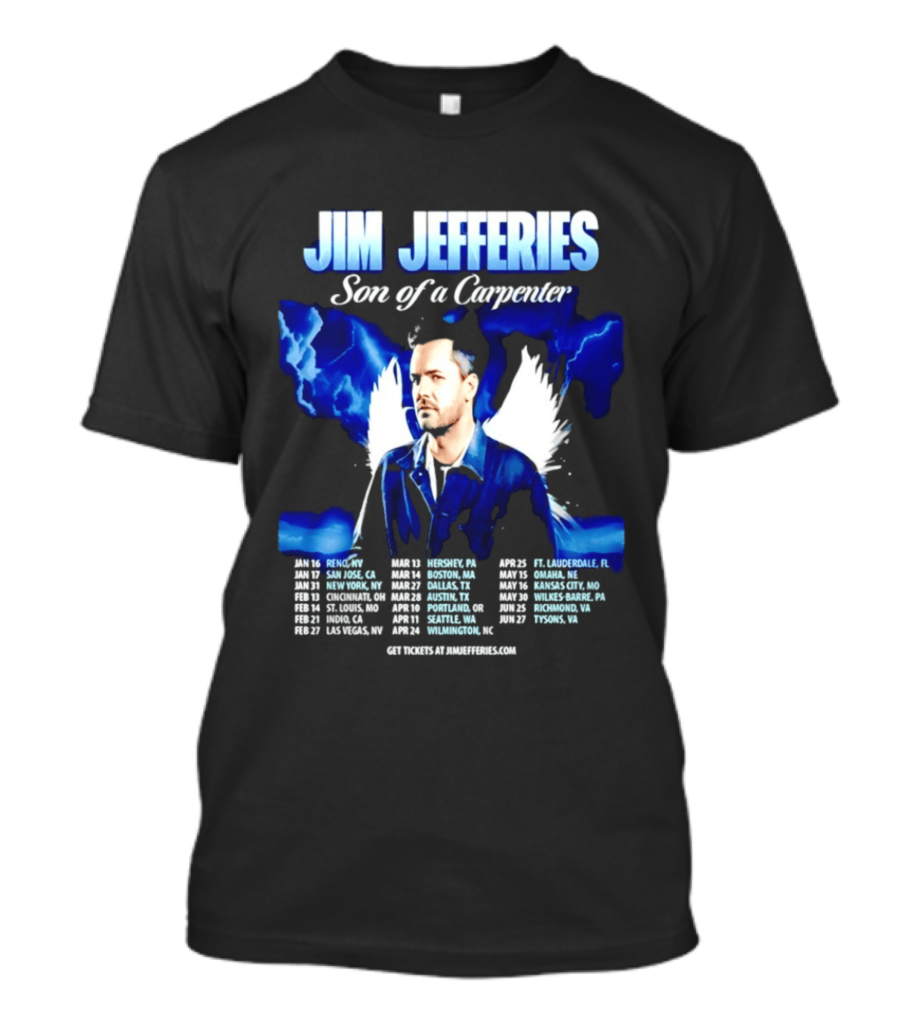 Jim Jefferies Son Of A Carpenter Tour 2026 Dates And Locations T-Shirt