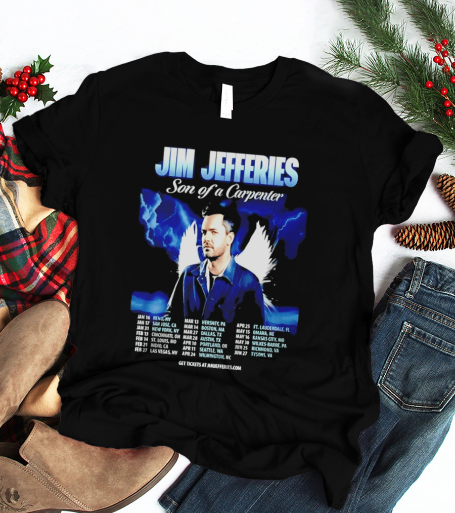 Jim Jefferies Son Of A Carpenter Tour 2026 Dates And Locations T-Shirt