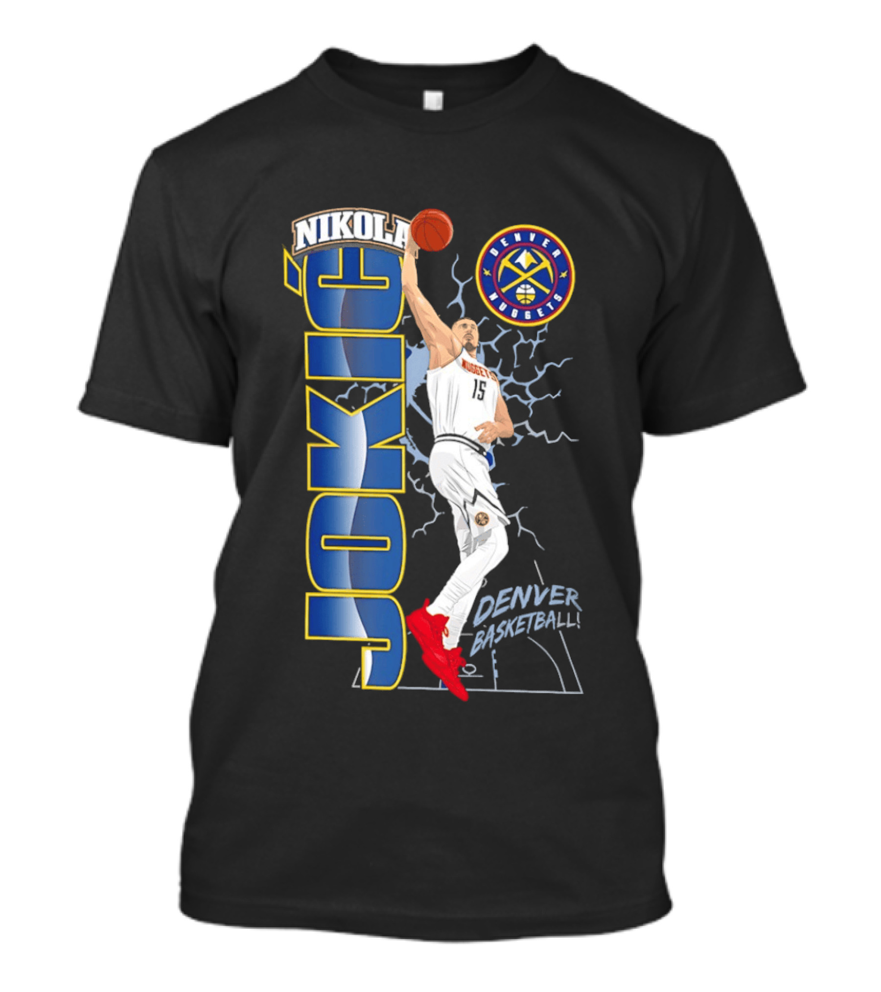 Denver Nuggets Nikola Jokić Basketball Dunk T-Shirt