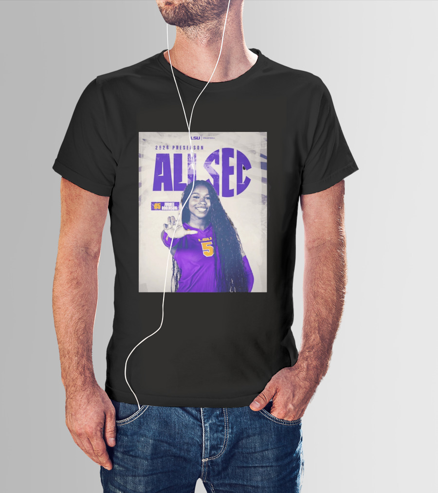 2026 Preseason All SEC Jurnee Robinson LSU Volleyball No 5 T-Shirt