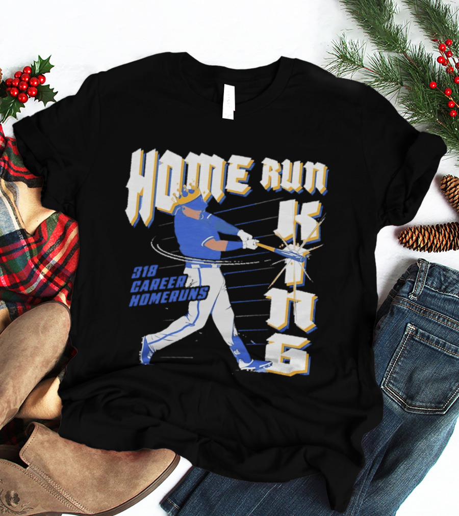 Kansas City Royals Home Run King 318 Career Homeruns Player With Crown T-Shirt