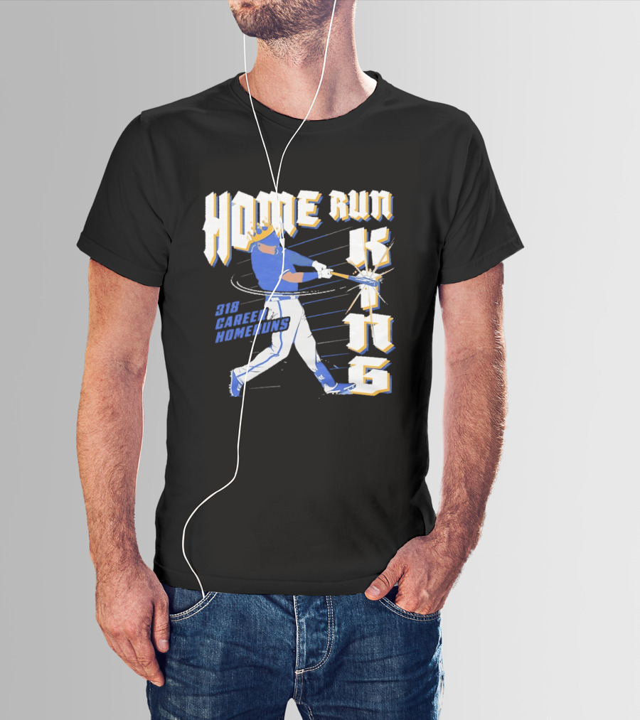 Kansas City Royals Home Run King 318 Career Homeruns Player With Crown T-Shirt