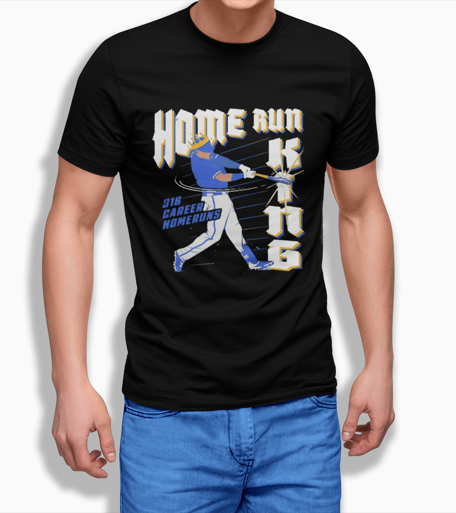 Kansas City Royals Home Run King 318 Career Homeruns Player With Crown T-Shirt