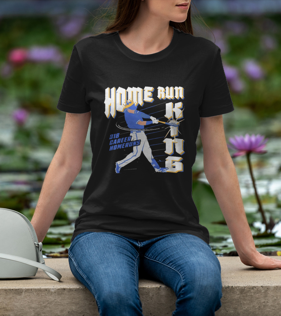 Kansas City Royals Home Run King 318 Career Homeruns Player With Crown T-Shirt