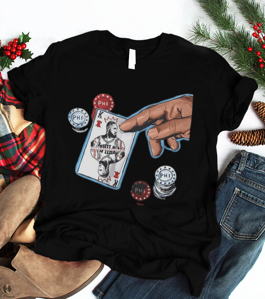 Philadelphia 76ers LeBron James King Playing Card Poker Chip NBA PHI T-Shirt
