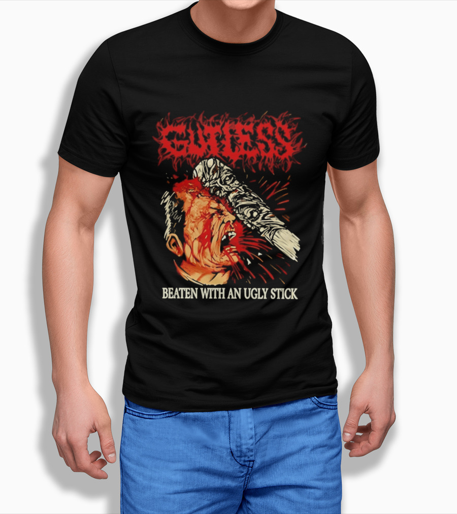 Gutless Beaten With An Ugly Stick Bloody T-Shirt