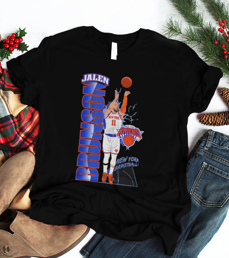 New York Knicks Jalen Brunson Basketball Number 11 T-Shirt