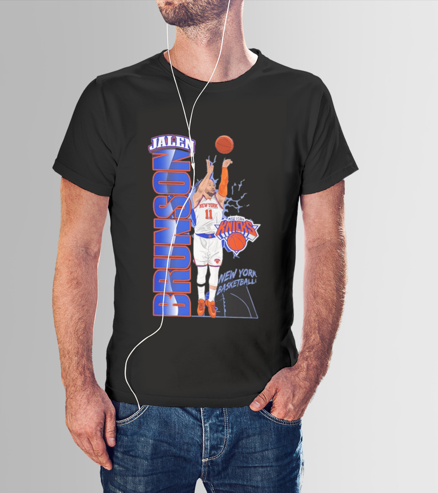 New York Knicks Jalen Brunson Basketball Number 11 T-Shirt