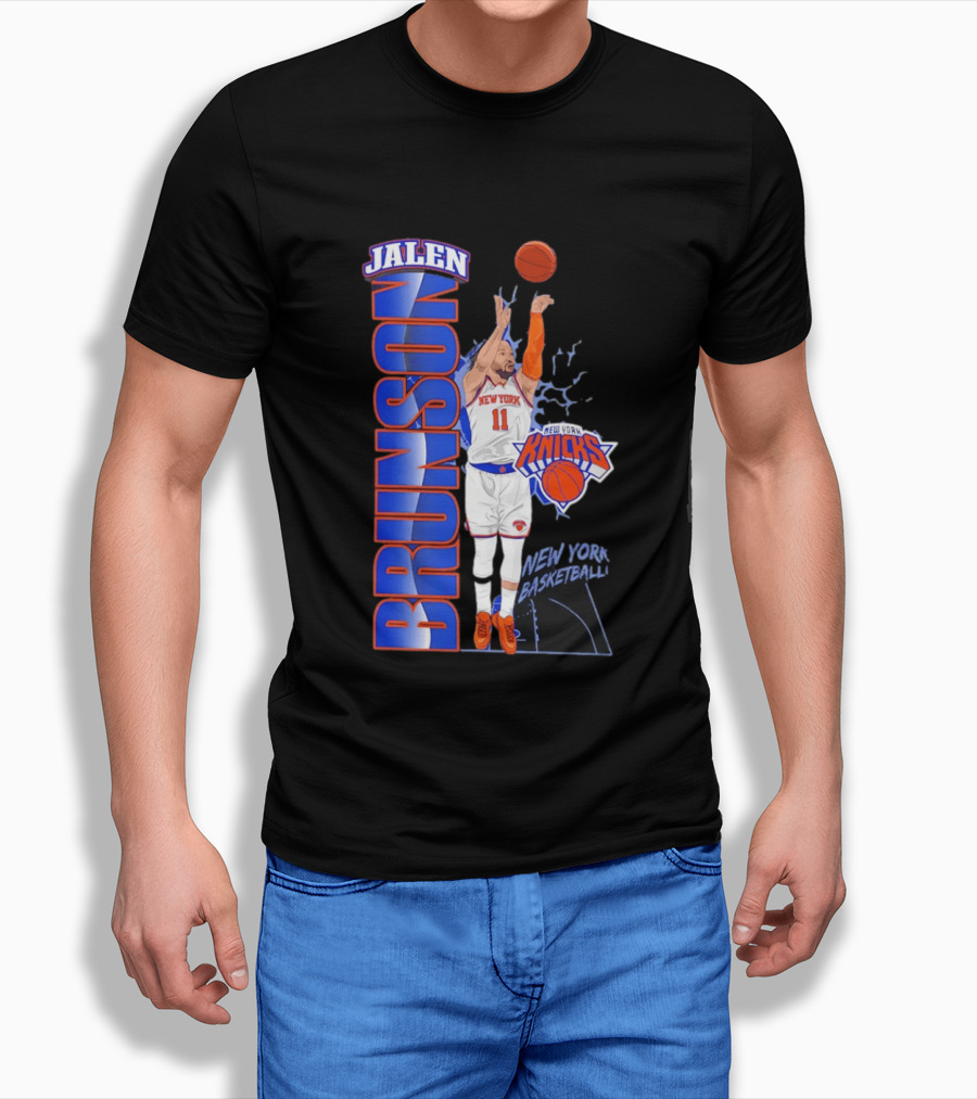 New York Knicks Jalen Brunson Basketball Number 11 T-Shirt