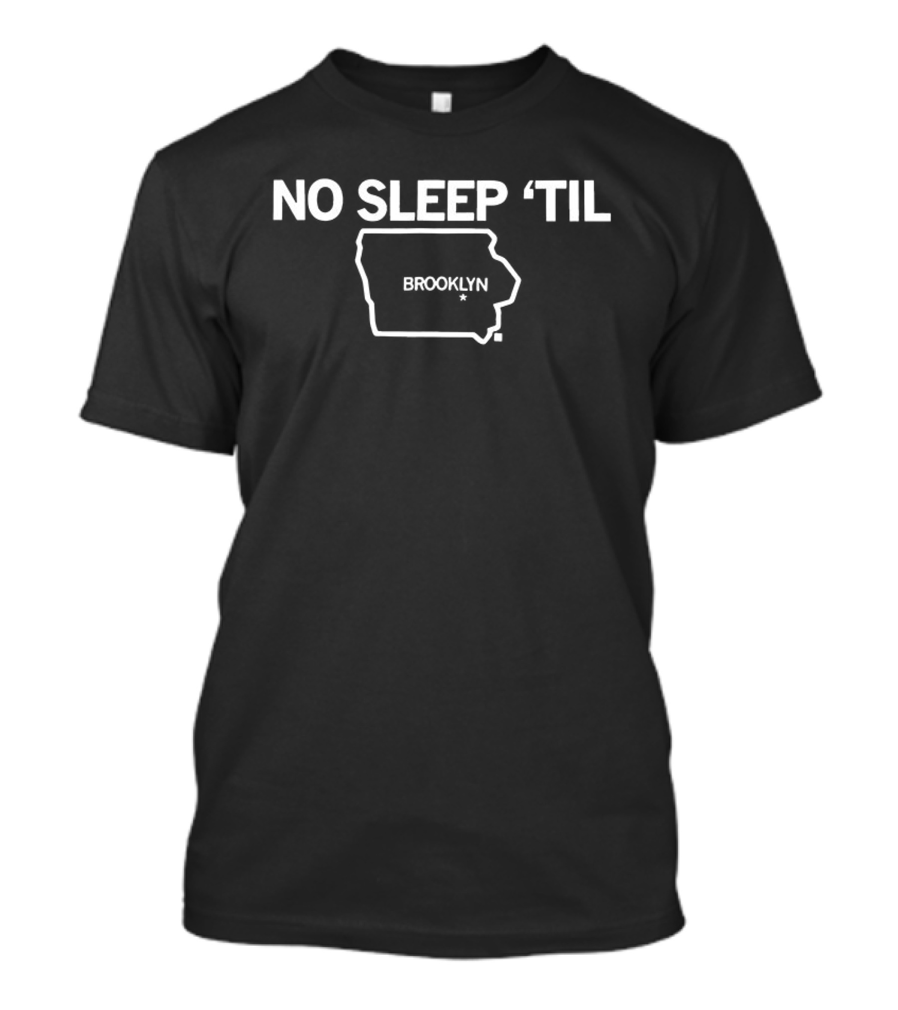 No Sleep 'Til Brooklyn State Map T-Shirt