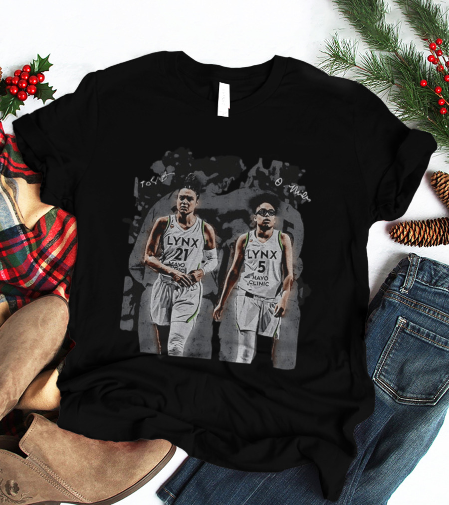 Olivia Miles Kayla McBride Minnesota Lynx Basketball WNBA Mayo Clinic Signatures T-Shirt