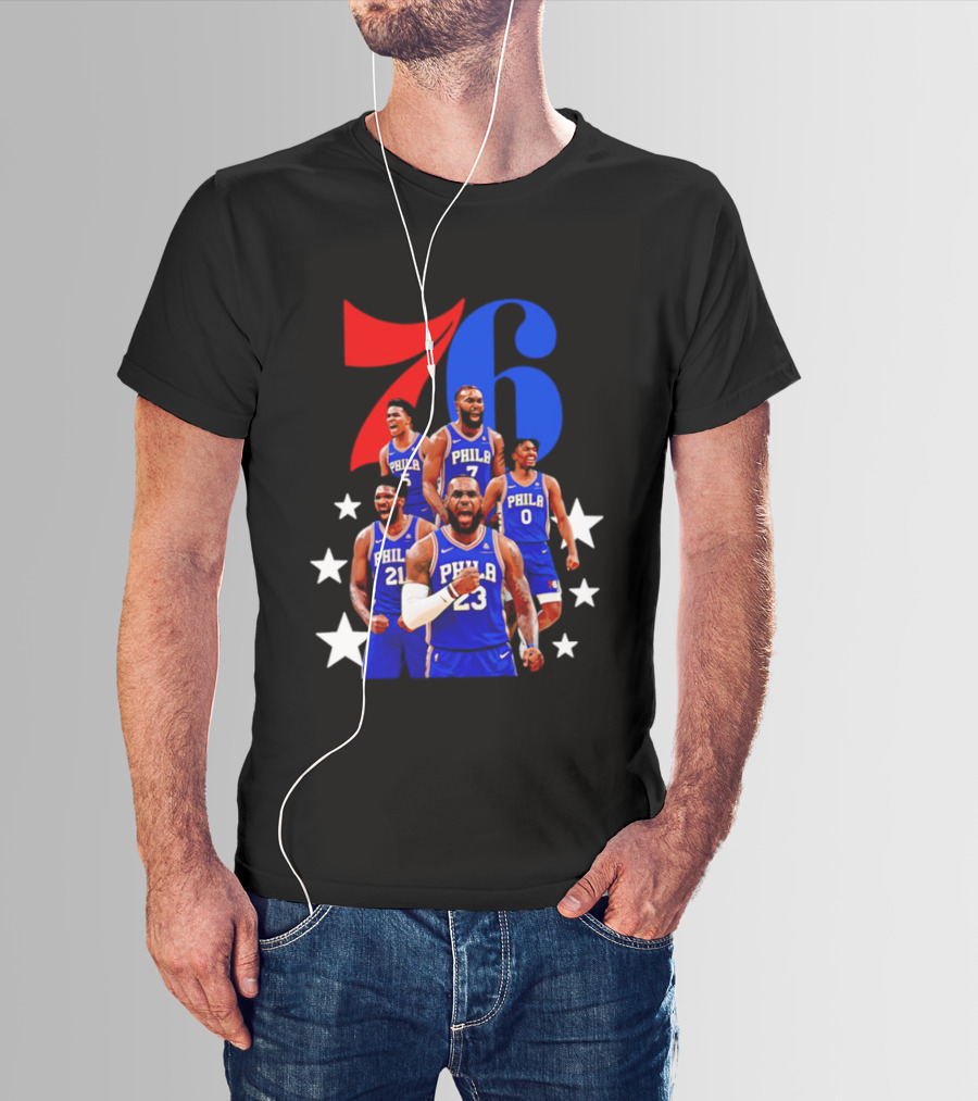 Philadelphia 76ers Players 23 21 7 0 Basketball Team Stars T-Shirt