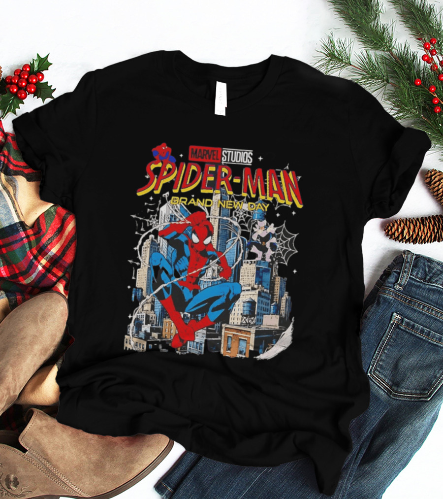 Marvel Studios Spider Man Brand New Day Web Hero City Swing Superhero T-Shirt