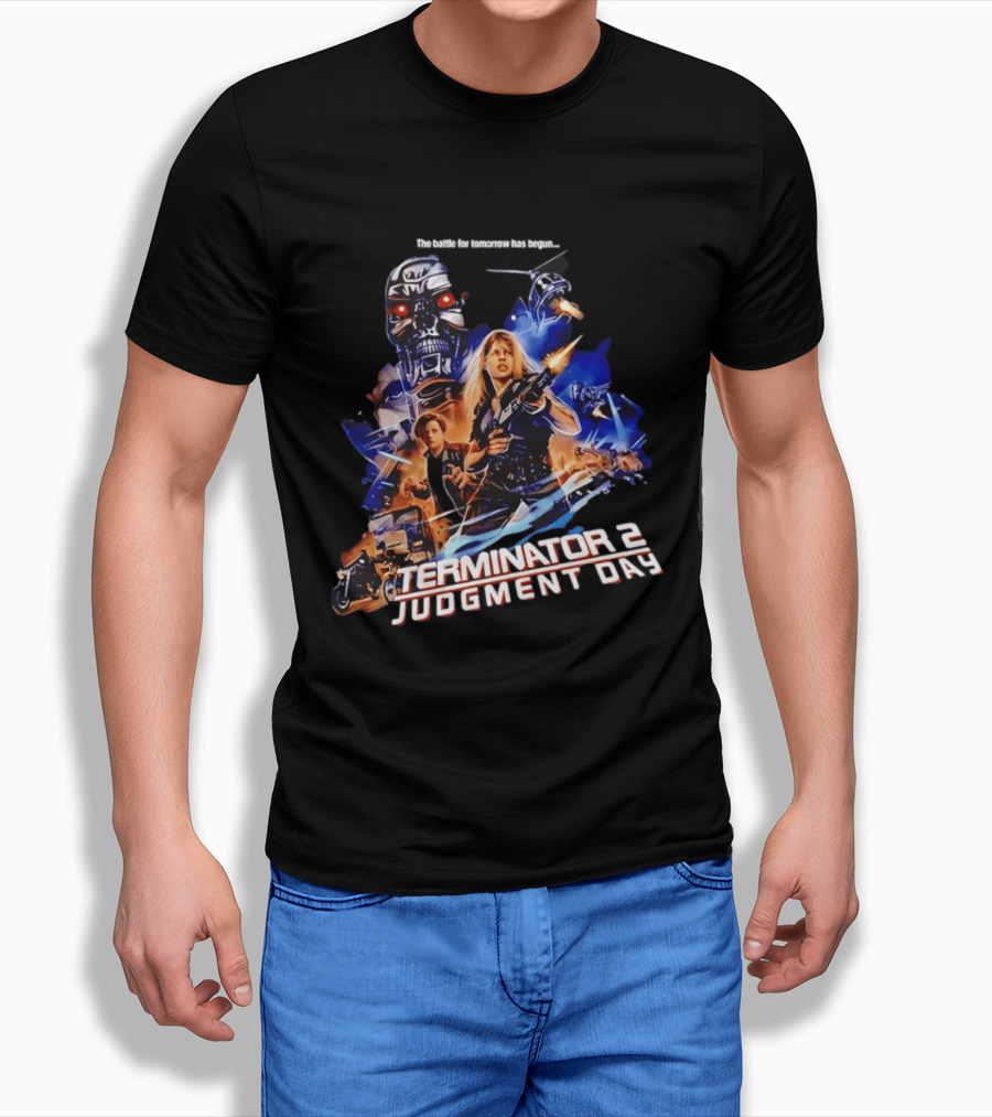 The Battle For Tomorrow Has Begun Terminator 2 Judgment Day Arnold Schwarzenegger Linda Hamilton 800 Cyberdyne Skynet T-Shirt
