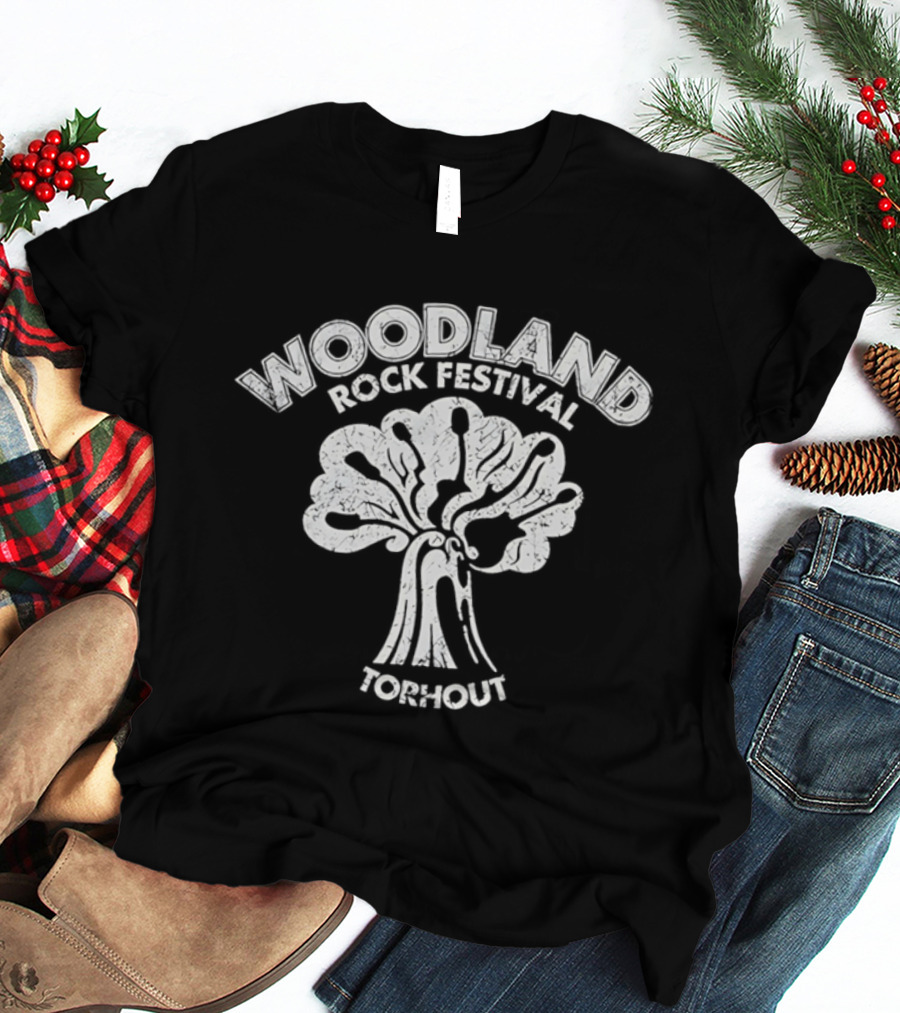 Woodland Rock Festival Torhout Tree Of Guitars Vintage Music Event T-Shirt