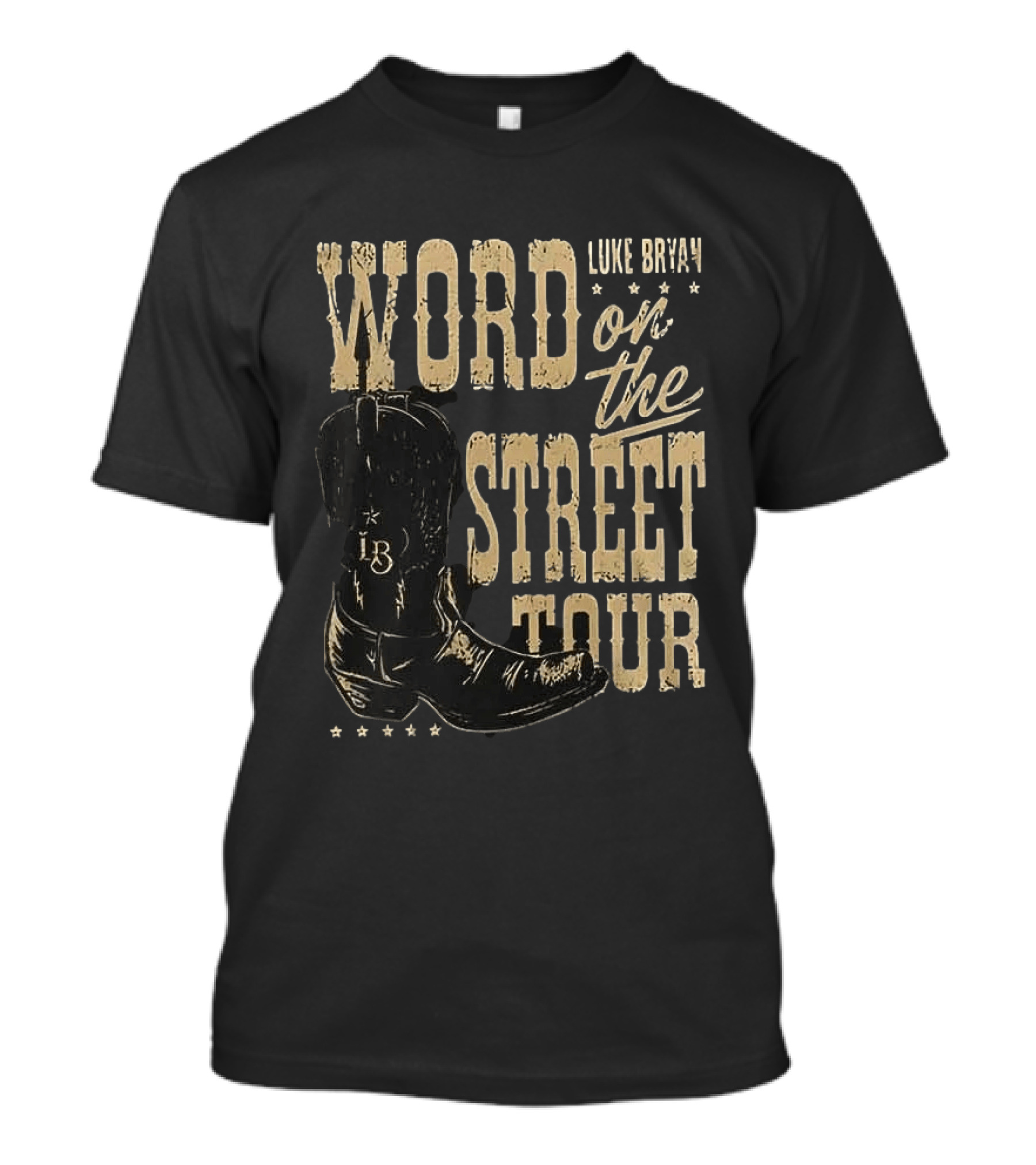Luke Bryan Word On The Street Tour LB Boot T-Shirt