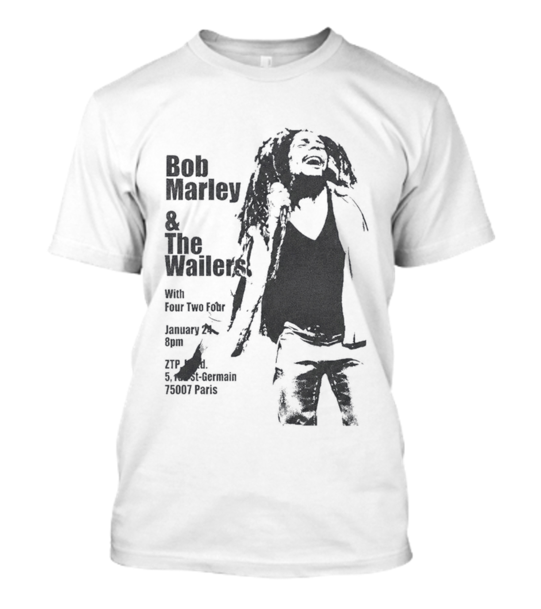 Bob Marley And The Wailers Hurricane Wisdom Kingston Jamaica Performance T-Shirt