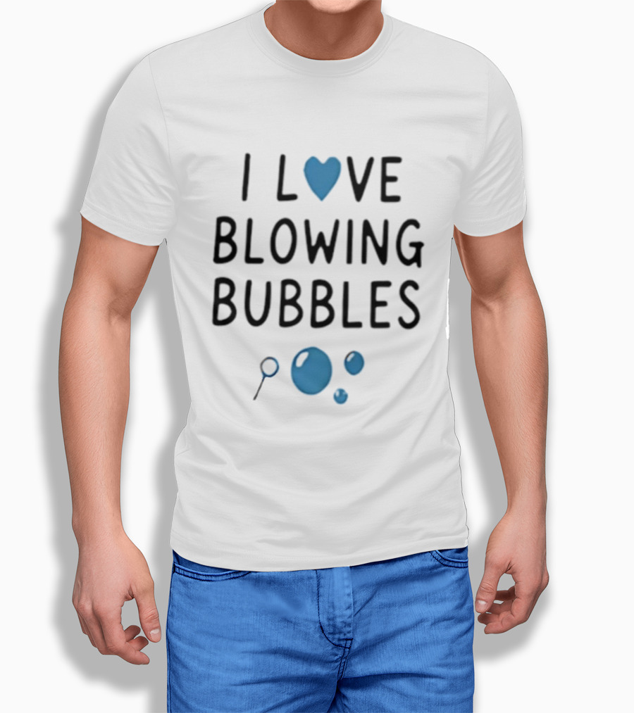 I Love Blowing Bubbles Heart Bubble Lover Magnifying Glass T-Shirt