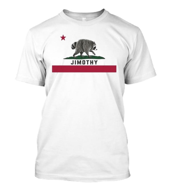 Jimothy Raccoon Republic Flag Star And Raccoon T-Shirt