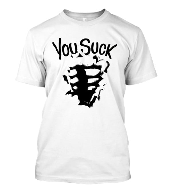 You Suck Horror Skeleton Ribcage T-Shirt