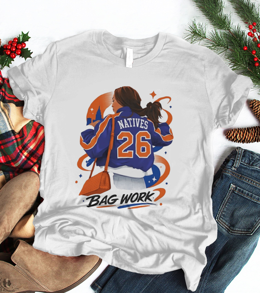 Jordyn Natives 26 Bag Work New York Knicks T-Shirt