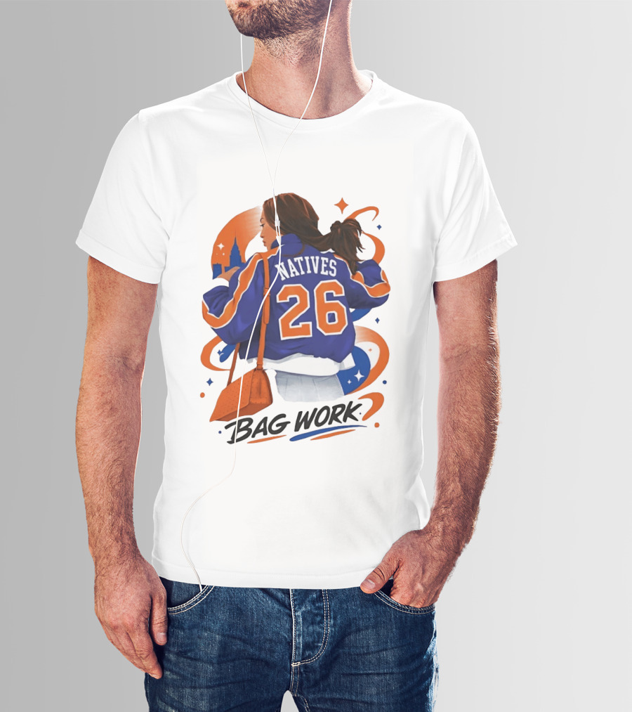 Jordyn Natives 26 Bag Work New York Knicks T-Shirt