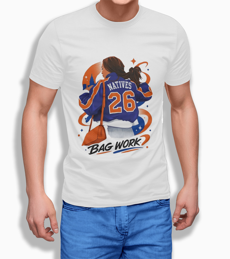 Jordyn Natives 26 Bag Work New York Knicks T-Shirt