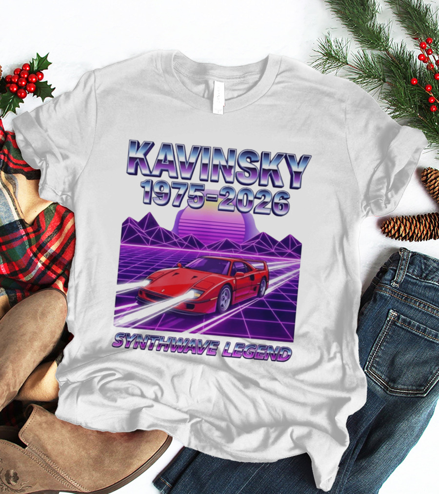 Kavinsky 1975 2026 Synthwave Legend Vaporwave Retro Car Aesthetic T-Shirt