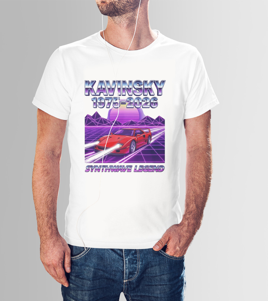 Kavinsky 1975 2026 Synthwave Legend Vaporwave Retro Car Aesthetic T-Shirt