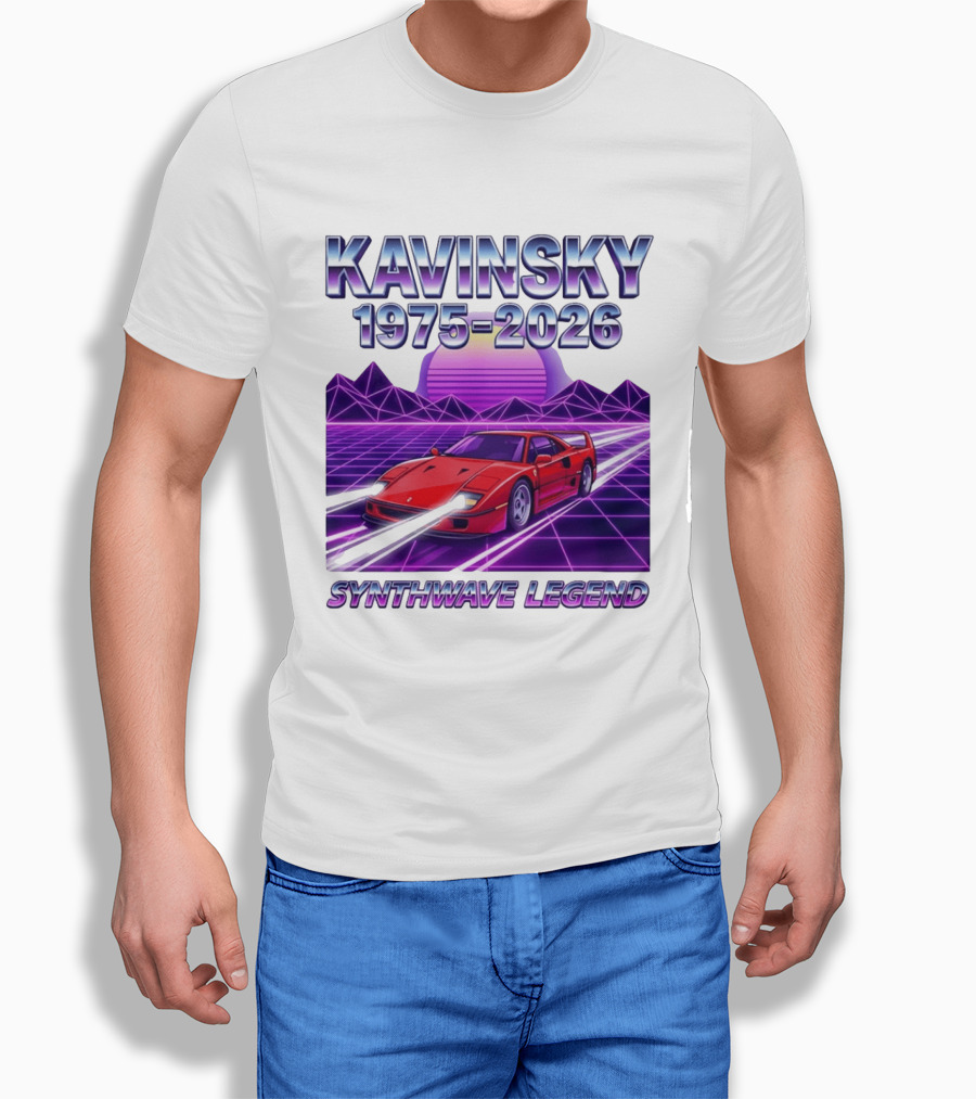 Kavinsky 1975 2026 Synthwave Legend Vaporwave Retro Car Aesthetic T-Shirt