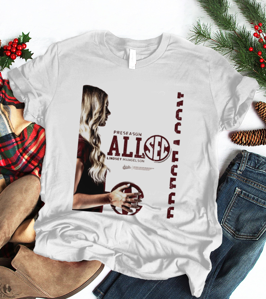 Preseason All SEC Lindsey Mangelson Mississippi State Volleyball 2026 T-Shirt