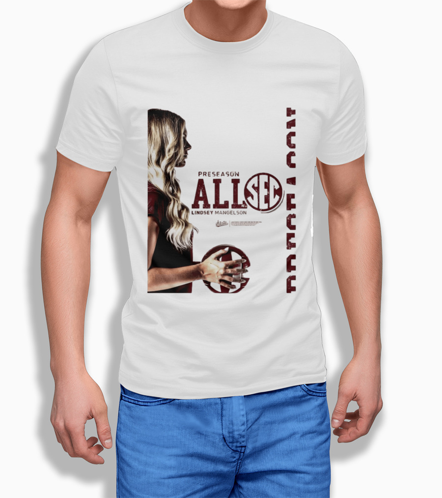 Preseason All SEC Lindsey Mangelson Mississippi State Volleyball 2026 T-Shirt