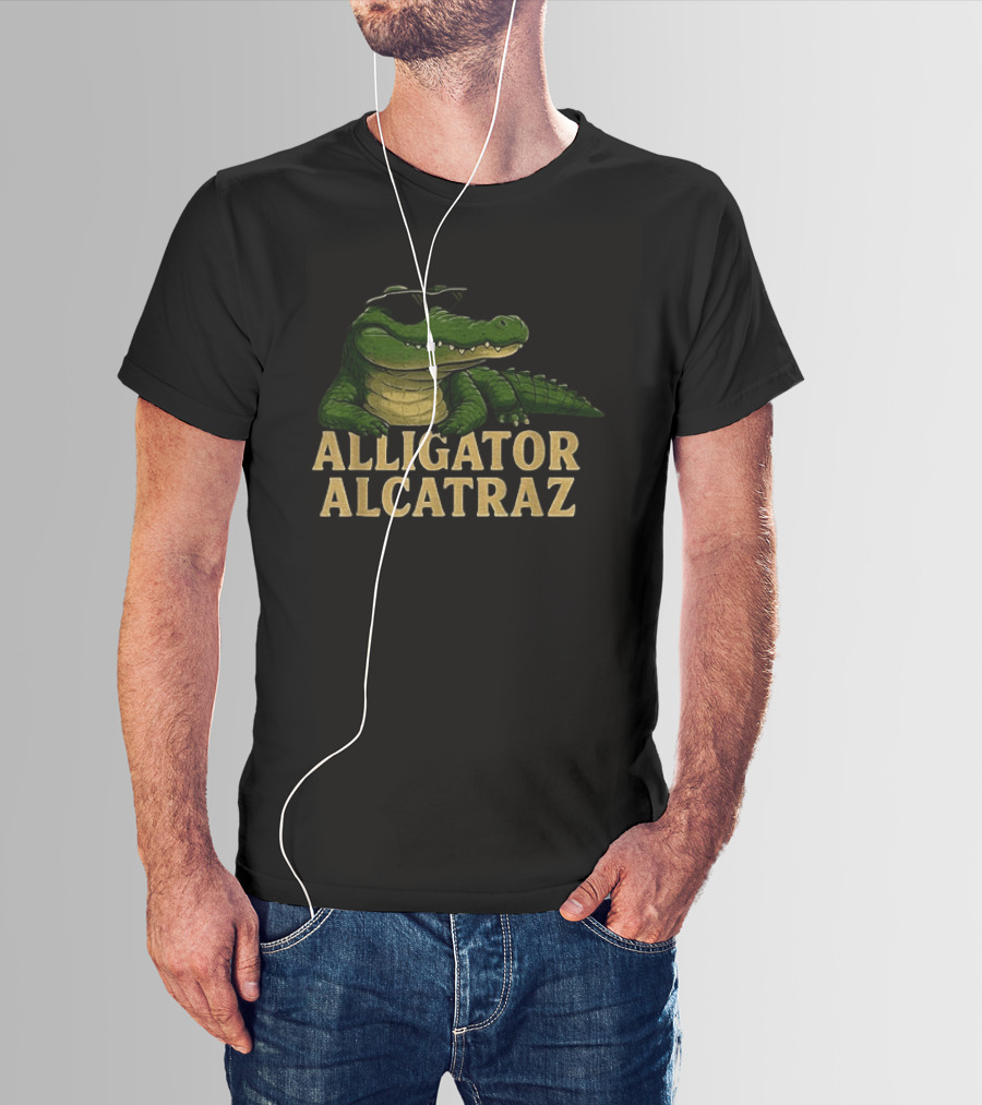 Alligator Alcatraz Sunglasses Meme Florida Humor T-Shirt