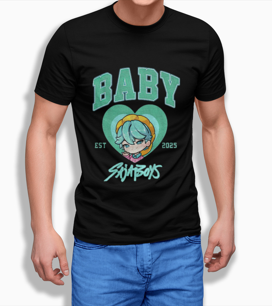Baby Saja Boys Kpop Demon Hunters Est 2025 Anime Character Heart T-Shirt