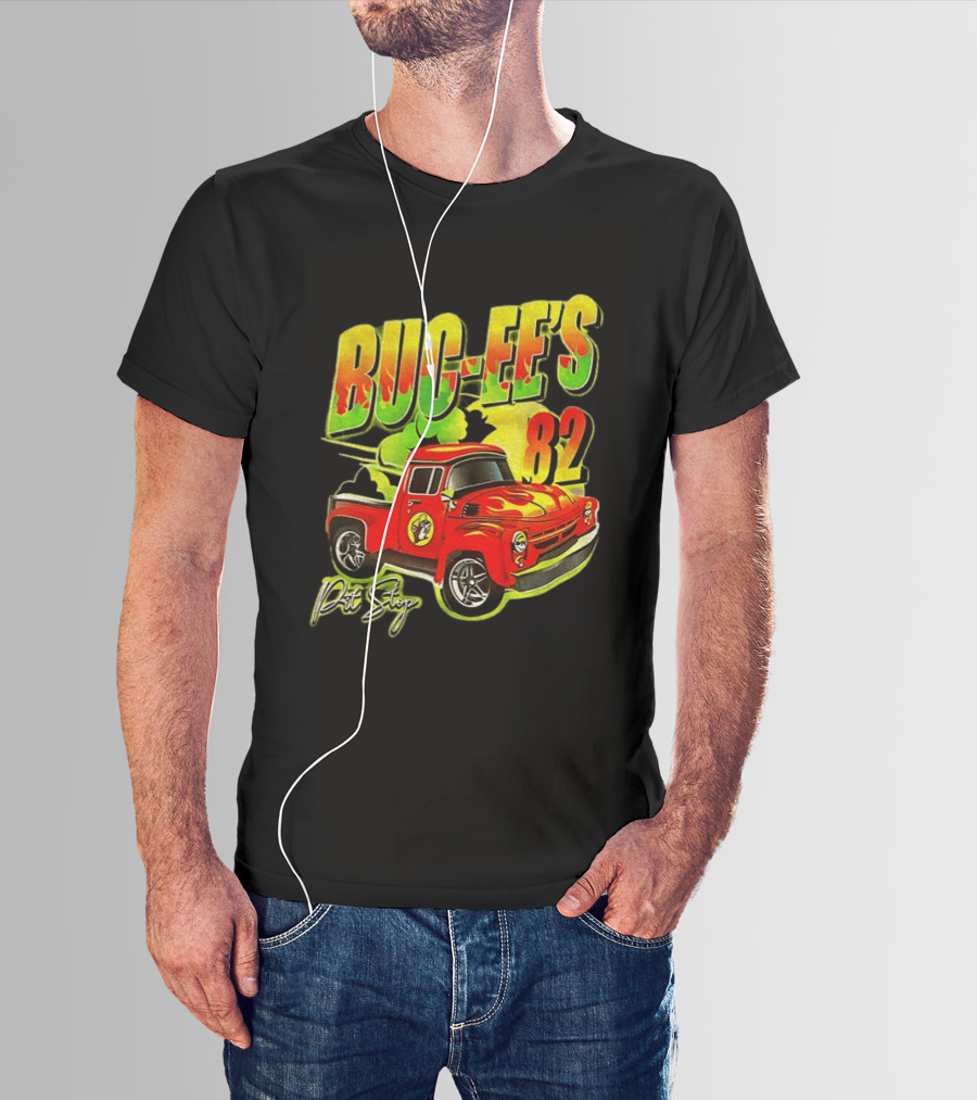 Buc Ee's 82 Pit Stop Vintage Red Truck T-Shirt