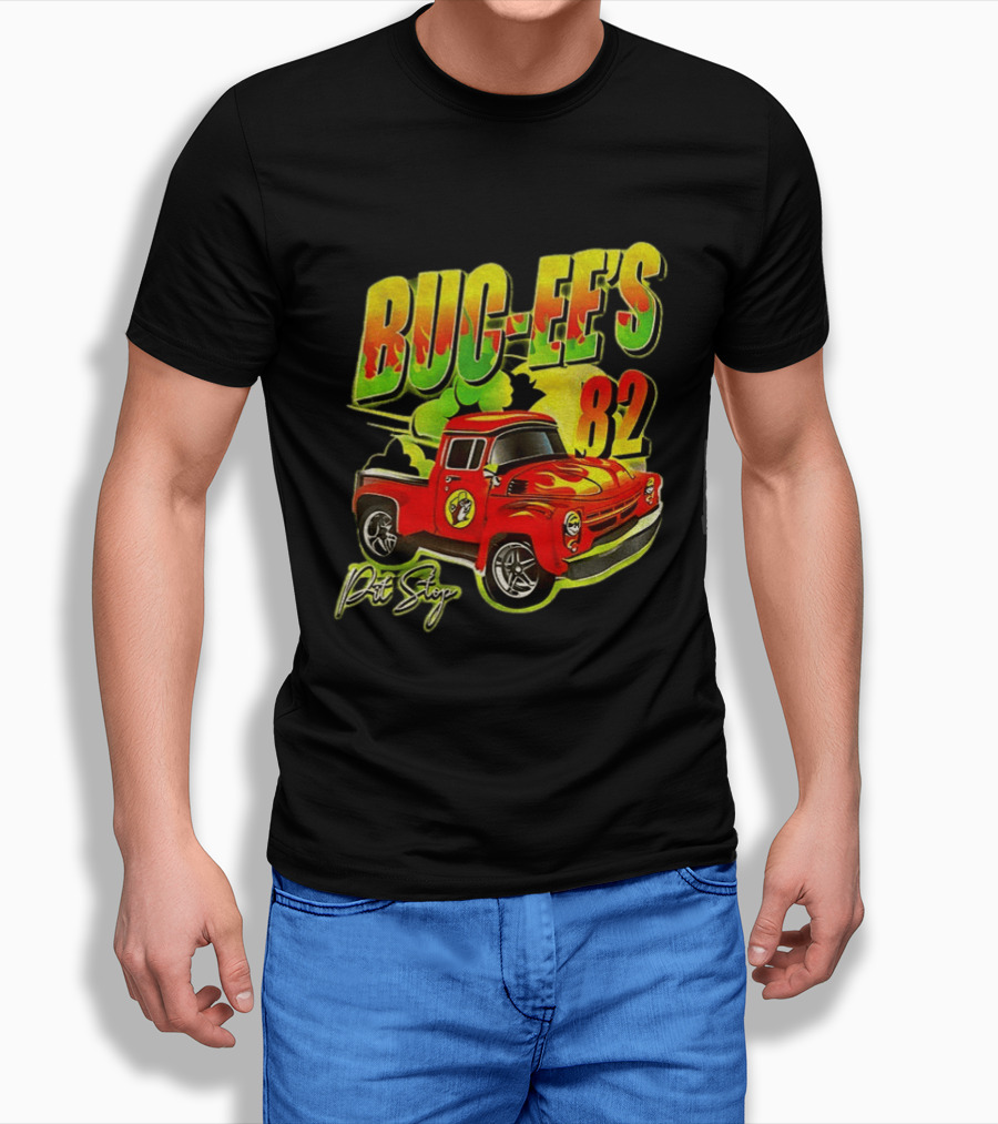 Buc Ee's 82 Pit Stop Vintage Red Truck T-Shirt
