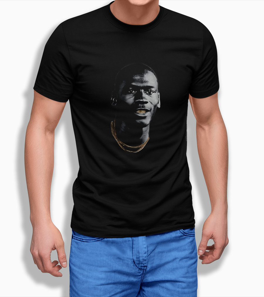 Michael Jordan Big Head Gold Teeth Chicago Bulls NBA Basketball T-Shirt