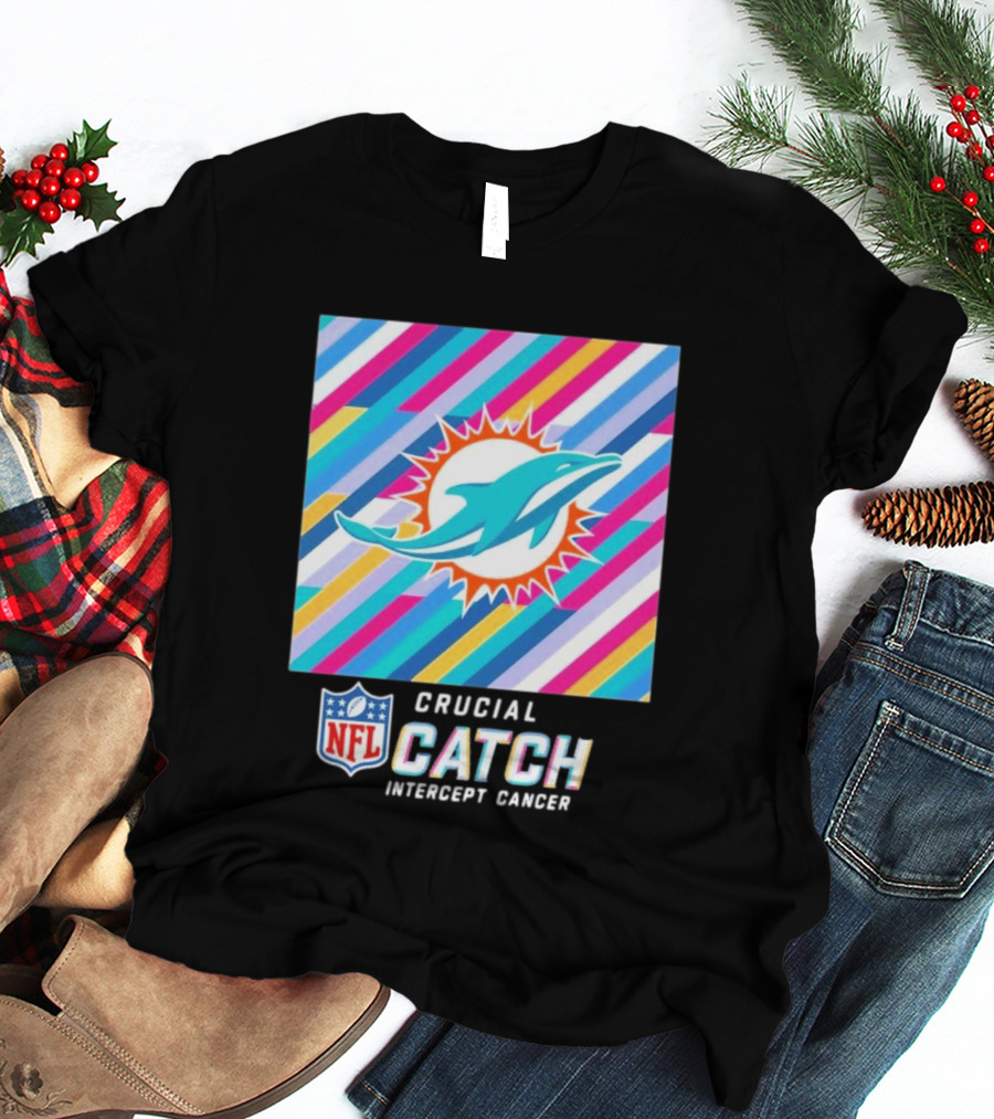Crucial Catch Intercept Cancer NFL Miami Dolphins 2024 T-Shirt