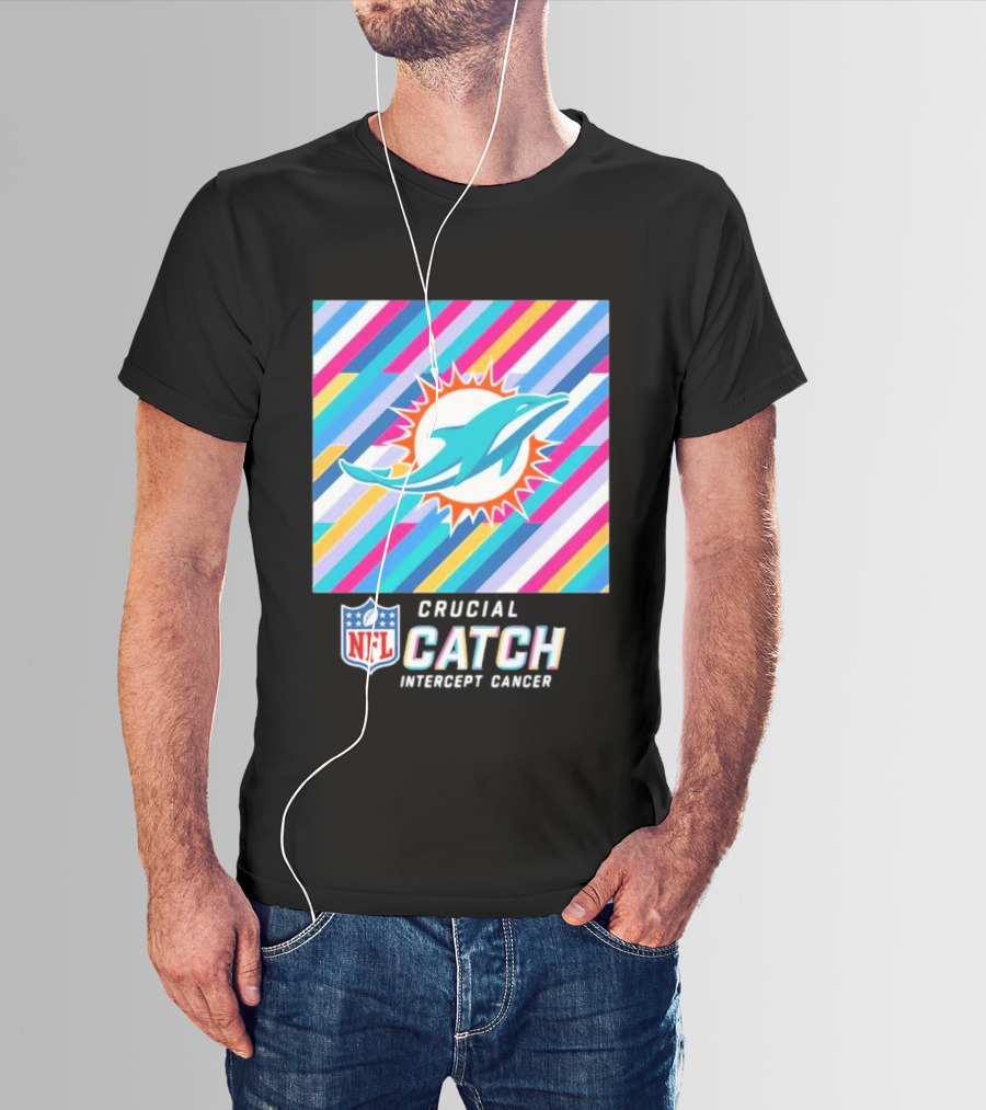 Crucial Catch Intercept Cancer NFL Miami Dolphins 2024 T-Shirt