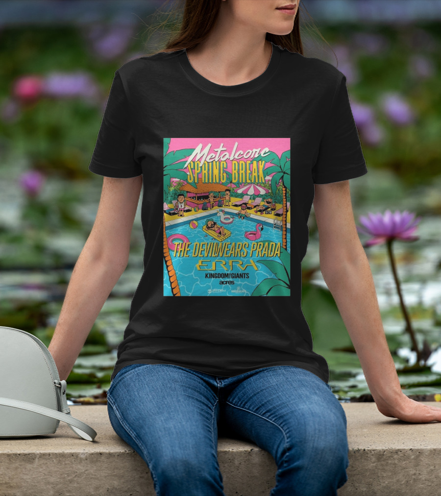 Metalcore Spring Break The Devil Wears Prada ERRA Kingdom Of Giants Acres Tour 2025 T-Shirt