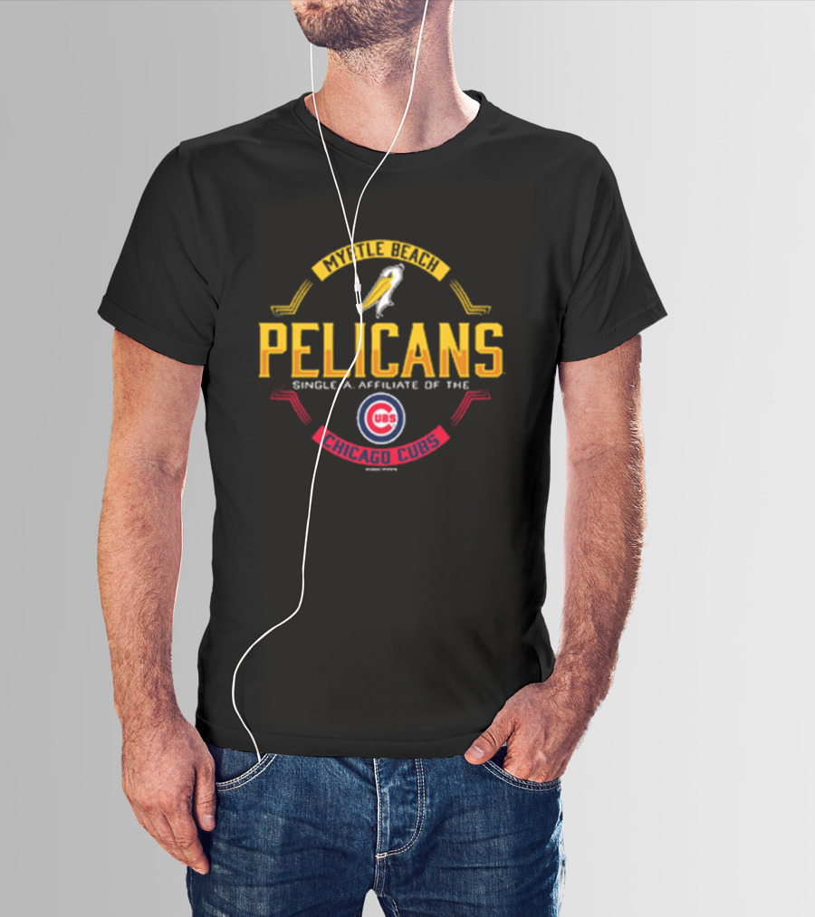 Myrtle Beach Pelicans Single A Affiliate Chicago Cubs Baseball Team T-Shirt