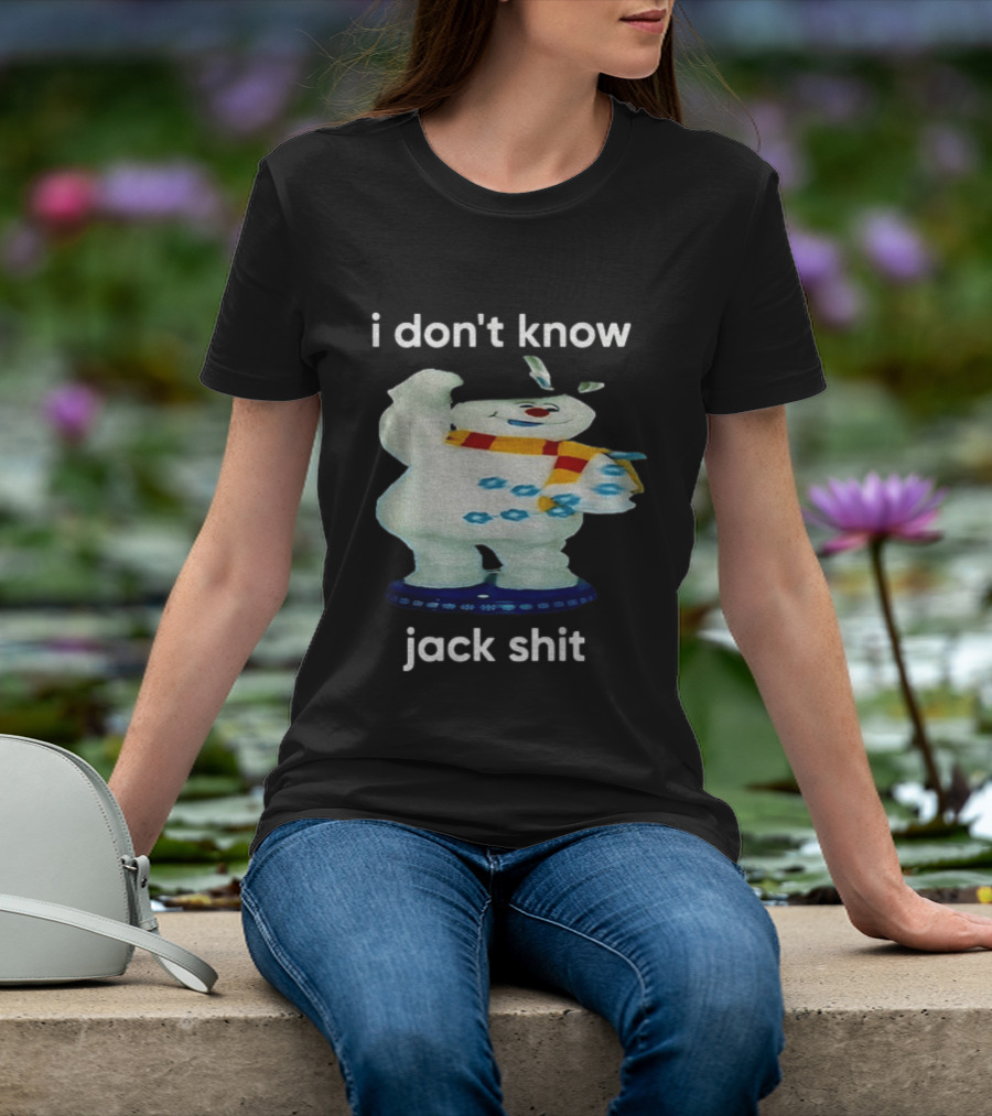 I Don't Know Jack Shit Snowman Scarf Spinning Gemmy T-Shirt