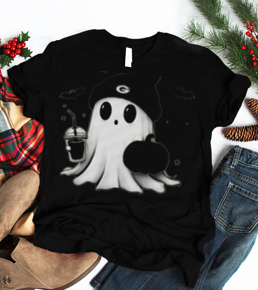 Halloween Green Bay Packers Ghost Pumpkin Football Fan Merchandise T-Shirt